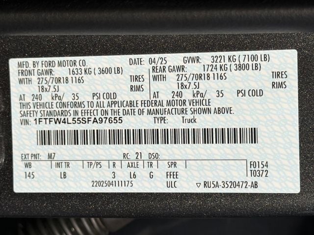 2025 Ford F-150 Tremor