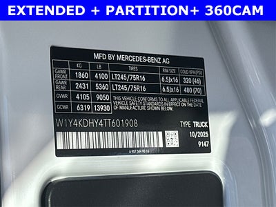 2026 Mercedes-Benz Sprinter 2500 Cargo 170 WB Extended