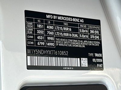 2026 Mercedes-Benz Sprinter 3500 Cargo 170 WB Extended