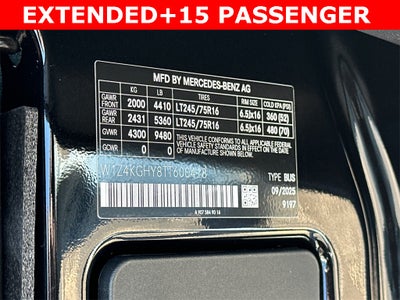 2026 Mercedes-Benz Sprinter 2500 Passenger 170 WB High Roof