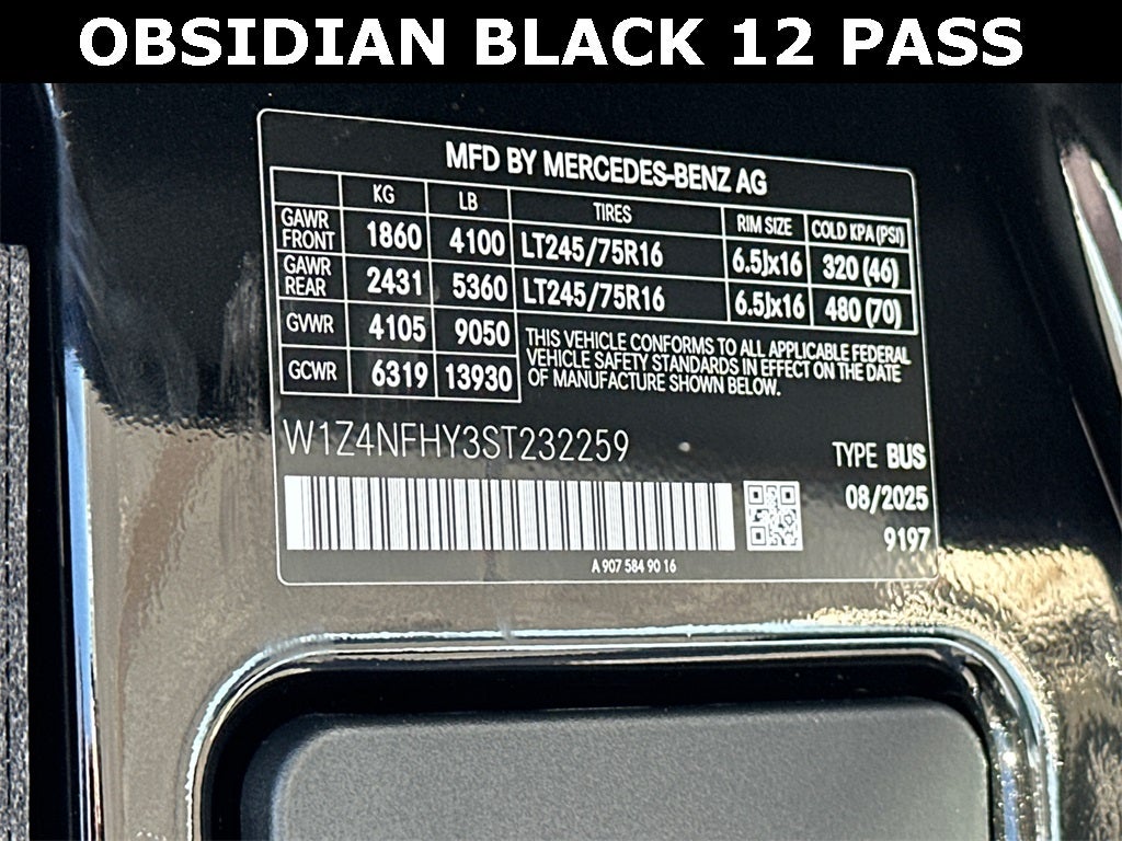 2025 Mercedes-Benz Sprinter 2500 Passenger 144 WB