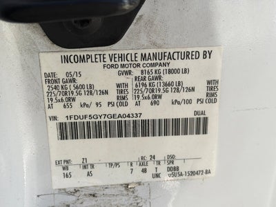 2016 Ford F-550SD XL DRW Utility Bed