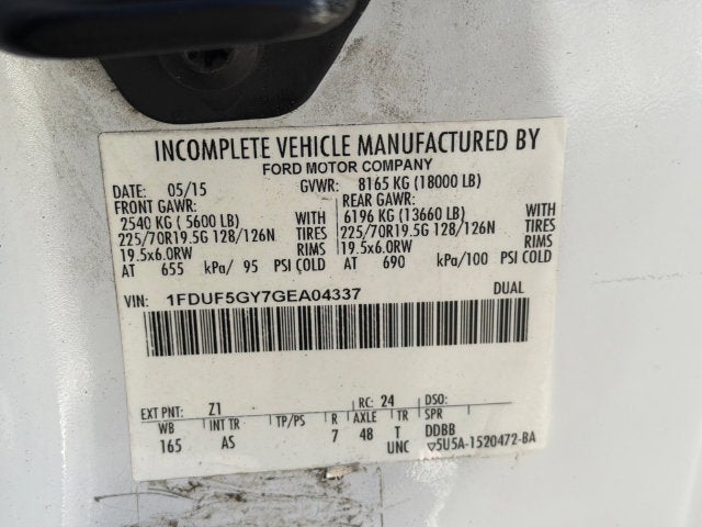 2016 Ford F-550SD XL DRW Utility Bed