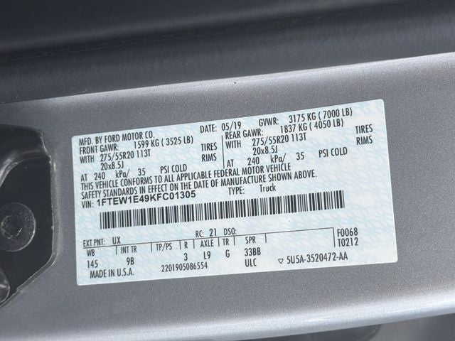 2019 Ford F-150 Platinum