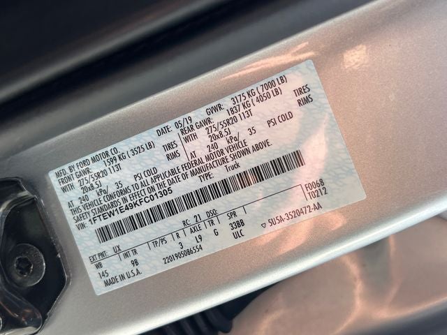 2019 Ford F-150 Platinum